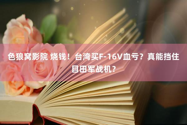 色狼窝影院 烧钱！台湾买F-16V血亏？真能挡住目田军战机？