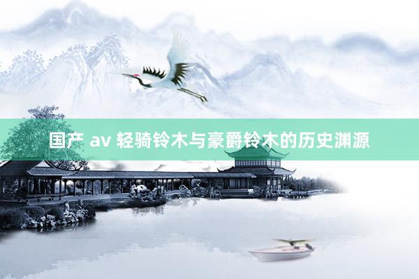 国产 av 轻骑铃木与豪爵铃木的历史渊源