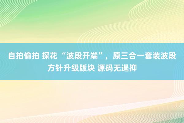 自拍偷拍 探花 “波段开端”，原三合一套装波段方针升级版块 源码无遏抑