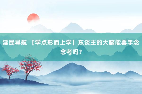 淫民导航 【学点形而上学】东谈主的大脑能罢手念念考吗？